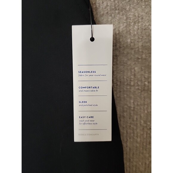 Apt 9 Torie Capri Dress Pants Womens 4 Black Straight Leg Stretch Career NEW - Picture 4 of 10